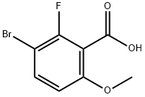 3-溴-2-氟-6-甲氧基苯甲酸 结构式