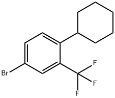 Benzene, 4-bromo-1-cyclohexyl-2-(trifluoromethyl)- 结构式