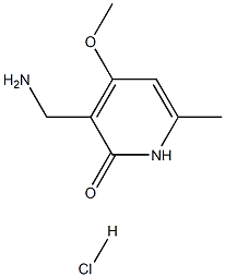 2(1H) - 吡啶酮,3-(氨基甲基)-4-甲氧基-6-甲基 - 盐酸盐 结构式