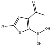 3-乙酰基-5-氯噻吩-2-硼酸 结构式