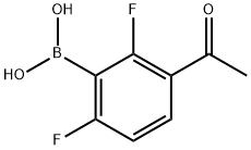 3-乙酰基-2,6-二氟苯硼酸 结构式