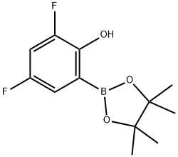 3,5-Difluoro-2-hydroxyphenylboronic acid pinacol ester 结构式