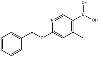 2-(Benzyloxy)-4-methylpyridine-5-boronic acid 结构式