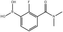 2-氟-3-(N,N-二甲氨基羰基)苯基硼酸 结构式