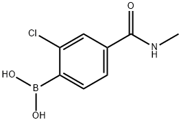 B-[2-氯-4-[(甲基氨基)羰基]苯基]硼酸 结构式