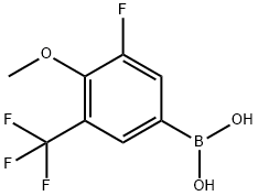 3-氟-4-甲氧基-5-三氟甲基苯硼酸 结构式