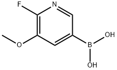 2-氟-3-甲氧基吡啶-5-硼酸 结构式
