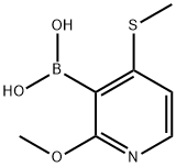 2-甲氧基-4-(甲硫基)吡啶-3-硼酸 结构式
