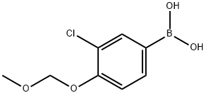 3-氯-4-(甲氧基甲氧基)苯基硼酸 结构式