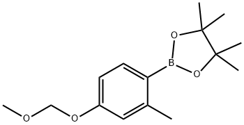 2-甲基-4-(甲氧基甲氧基)苯基硼酸频哪醇酯 结构式