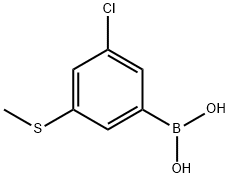 5-氯-3-(甲硫基)苯基硼酸 结构式