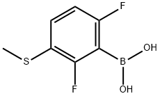 2,6-二氟-3-(甲硫基)苯基硼酸 结构式