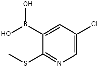 5-Chloro-2-(methylsulfanyl)pyridine-3-boronic acid 结构式