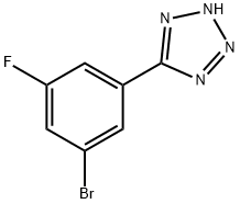 5-(3-溴-5-氟苯基)-2H四唑 结构式