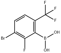 3-溴-2-氟-6-(三氟甲基)苯基硼酸 结构式