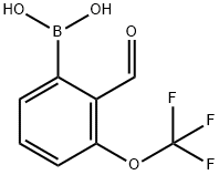 2-醛基-3-三氟甲氧基苯硼酸 结构式