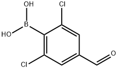 2,6-二氯-4-甲酰基苯硼酸 结构式