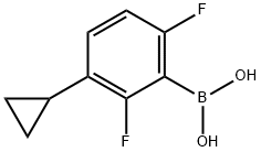 3-环丙基-2,6-二氟苯基硼酸 结构式