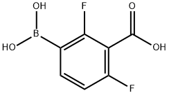 3-羧基-2,4-二氟苯基硼酸 结构式