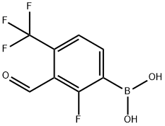 2-氟-3-醛基-3-三氟甲基苯硼酸 结构式