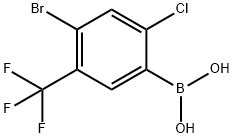 4-溴-2-氯-5-(三氟甲基)苯基硼酸 结构式