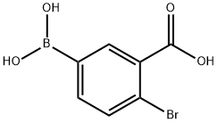 4-溴-3-羧基苯基硼酸 结构式