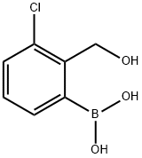 3-氯-2-羟甲基苯硼酸 结构式