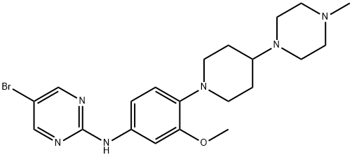 5-bromo-N-{3-methoxy-4-[4-(4-methylpiperazin-1-yl)piperidin-1-yl]phenyl}pyrimidin-2-amine 结构式