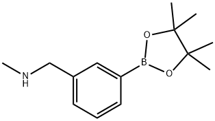N-甲基-1-(3-(4,4,5,5-四甲基-1,3,2-二氧硼烷-2-基)苯基)甲胺 结构式