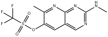 7-甲基-2-(甲基氨基)吡啶并[2,3-D]嘧啶-6-基三氟甲磺酸酯 结构式