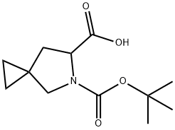 5-(叔丁氧基羰基)-5-氮杂螺[2.4]庚烷-6-羧酸 结构式