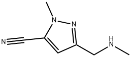 1-甲基-3-(甲氨基)甲基吡唑-5-甲腈 结构式