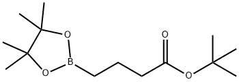 4-(四甲基-1,3,2-二氧杂硼环戊烷-2-基)丁酸叔丁酯 结构式