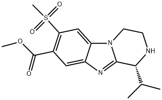 (R)-methyl 1-isopropyl-7-(methylsulfonyl)-1,2,3,4-tetrahydrobenzo[4,5]imidazo [1,2-a]pyrazine-8-carboxylate 结构式