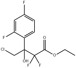 乙基 4-氯-3-(2,4-二氟苯基)-2,2-二氟-3-羟基丁酯 结构式