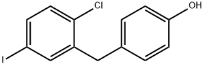 4-(5-碘-2-氯苄基)苯酚 结构式