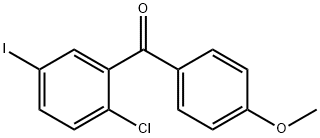 (2-氯-5-碘苯基)(4-甲氧基苯基)甲酮 结构式