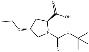 N-BOC-L-TRANS-4-ETHOXYPROLINE 结构式