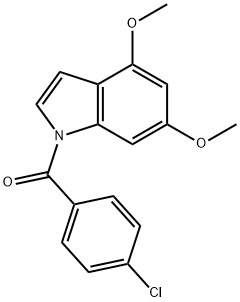 (4-Chlorophenyl)(4,6-dimethoxy-1H-indol-1-yl)methanone 结构式