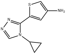 5-(4-Cyclopropyl-4H-1,2,4-triazol-3-yl)thiophen-3-amine 结构式