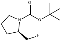 (R)-2-(氟甲基)吡咯烷-1-羧酸叔丁酯 结构式