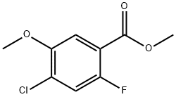 4-Chloro-2-fluoro-5-methoxy-benzoic acid methyl ester 结构式