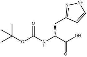 2-((tert-butoxycarbonyl)amino)-3-(1H-pyrazol-3-yl)propanoic acid 结构式