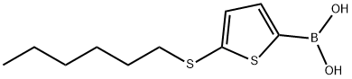 (5-(hexylthio)thiophen-2-yl)boronic acid 结构式