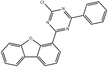 2-氯-4-(二苯并呋喃-4-基)-6苯基-1,3,5-三嗪 结构式