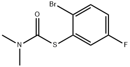 S-(2-bromo-5-fluorophenyl) dimethylcarbamothioate 结构式