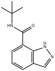 N-叔丁基-1H-吲唑-7-羧酰胺 结构式