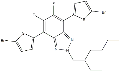 4,7-双(5-溴噻吩基)-2-(2-乙基己基)-5,6-二氟-2H-苯并[D][1,2,3]噻二唑 结构式
