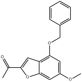 1-(4-(BENZYLOXY)-6-METHOXYBENZOFURAN-2-YL)ETHAN-1-ONE 结构式