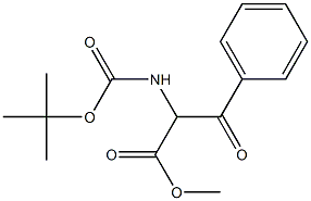 METHYL 2-((TERT-BUTOXYCARBONYL)AMINO)-3-OXO-3-PHENYLPROPANOATE 结构式